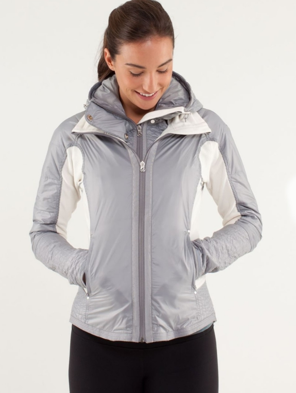 Lululemon Run: Bundle Up Jacket Polar Cream / Silver Slate